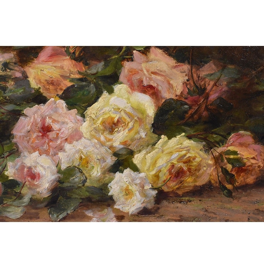 QF588 1 antique rose oil painting of flowers still life XIX.jpg